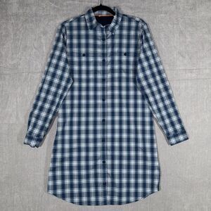 Orvis Shirt Dress Womens XS Blue Plaid UPF 30 Vented Fishing Travel Outdoor